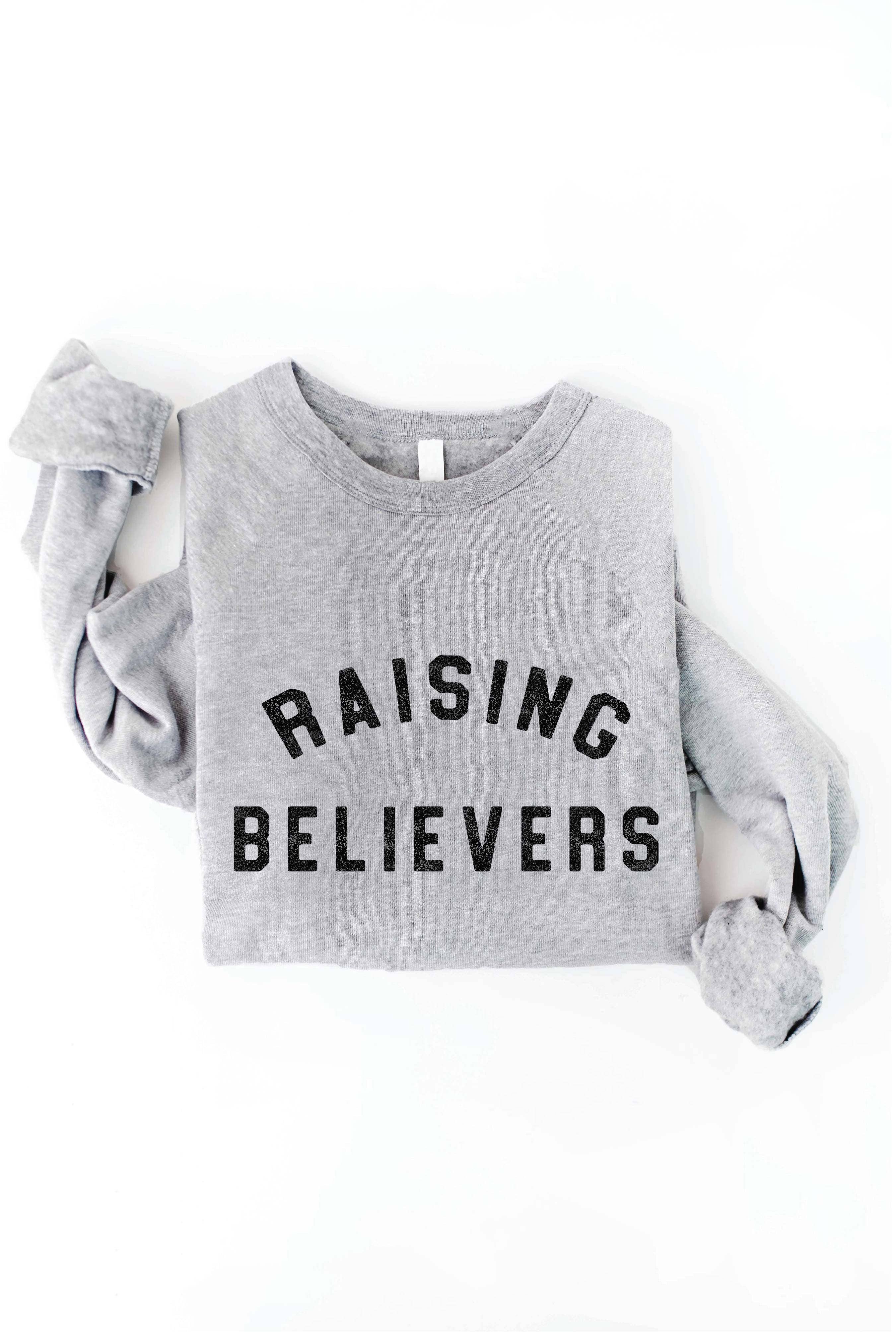 OAT COLLECTIVE - Wholesale Graphic Sweatshirt - Women's - RAISING BELIEVERS Graphic Sweatshirt - Fleece Pullover13