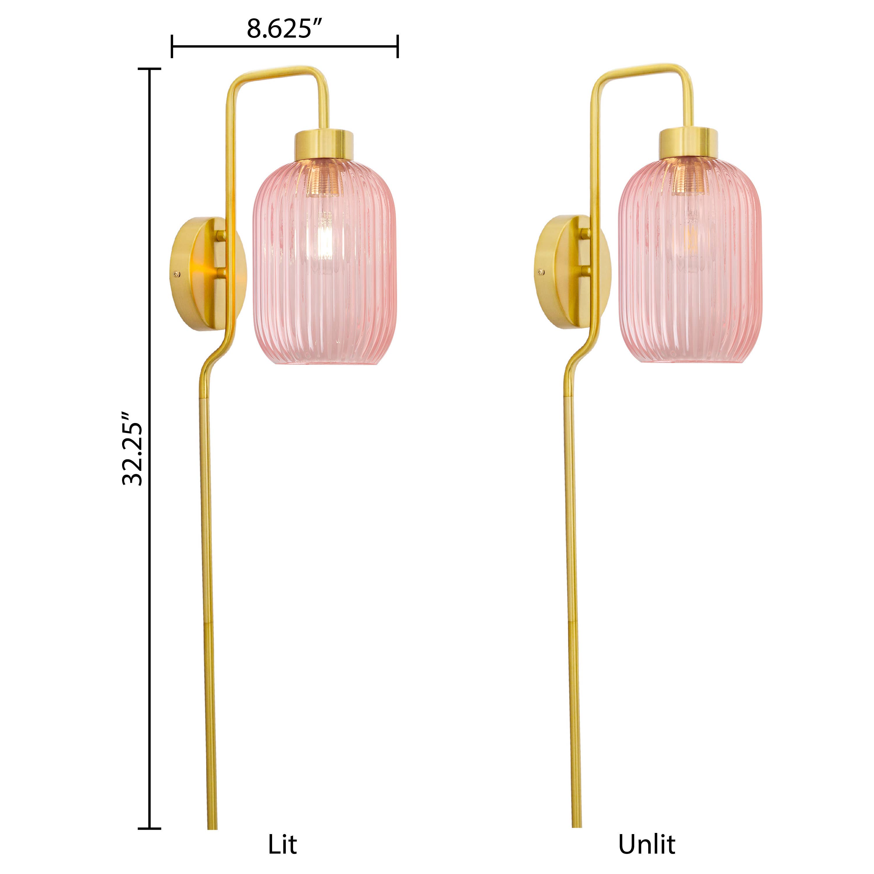 River of Goods - Wholesale Sconce - 32"H Davia Retro Wall Sconce Pink, White, Smoke, or Green17