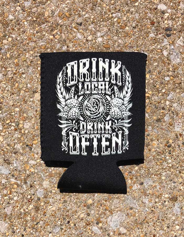 Half Hazard Press - Wholesale Isolators voor dranken/huggers en koozies - Drink Local Beer Sweater - Zwart