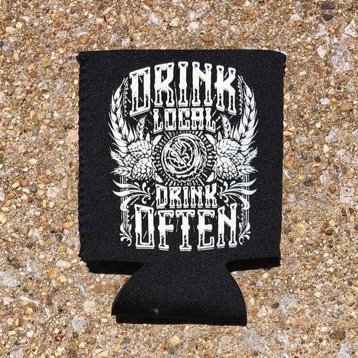 Half Hazard Press - Wholesale Drink Huggers & Koozies - Drink Local Beer Sweater - Black