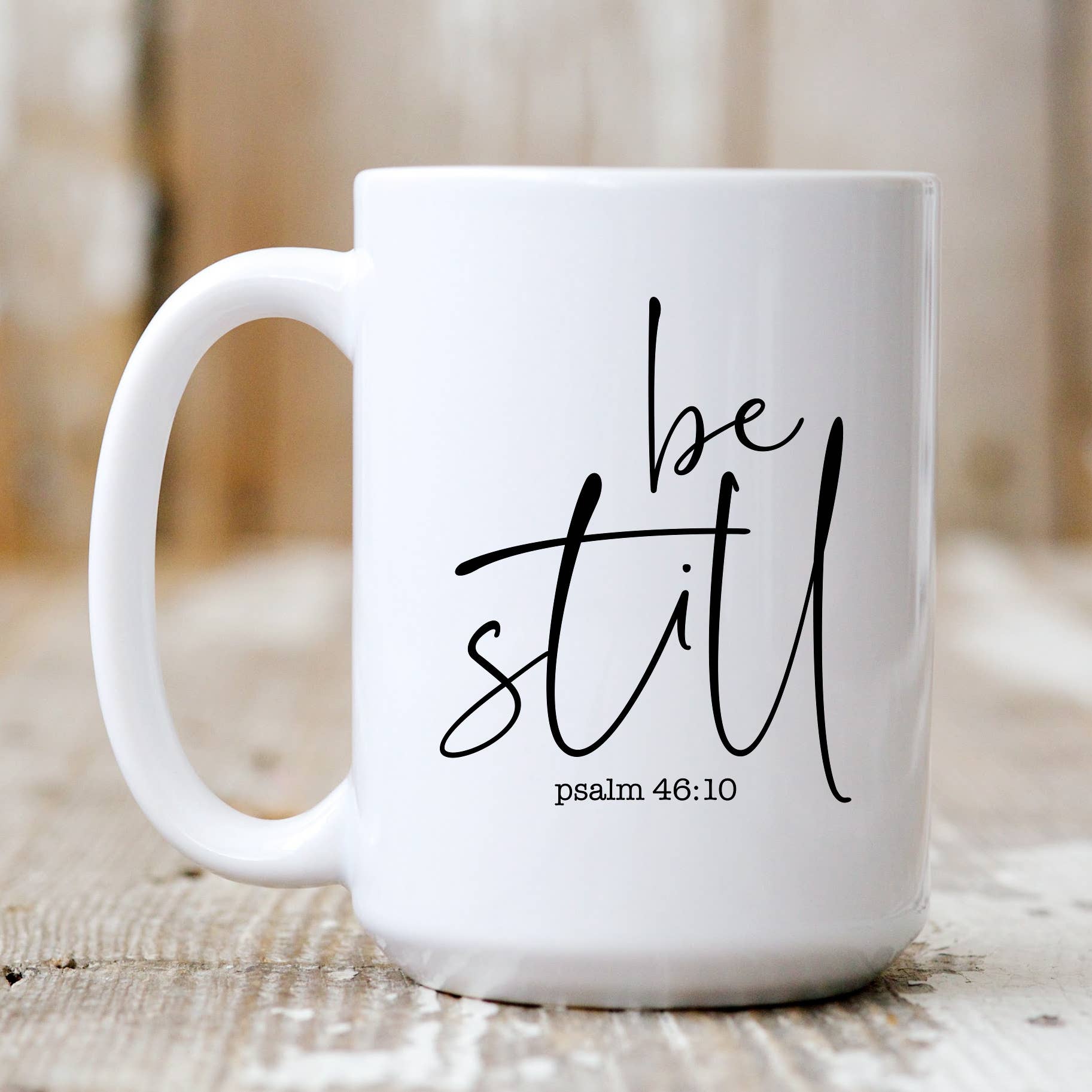 Religious 15 oz Black Mug Thriving with Purpose