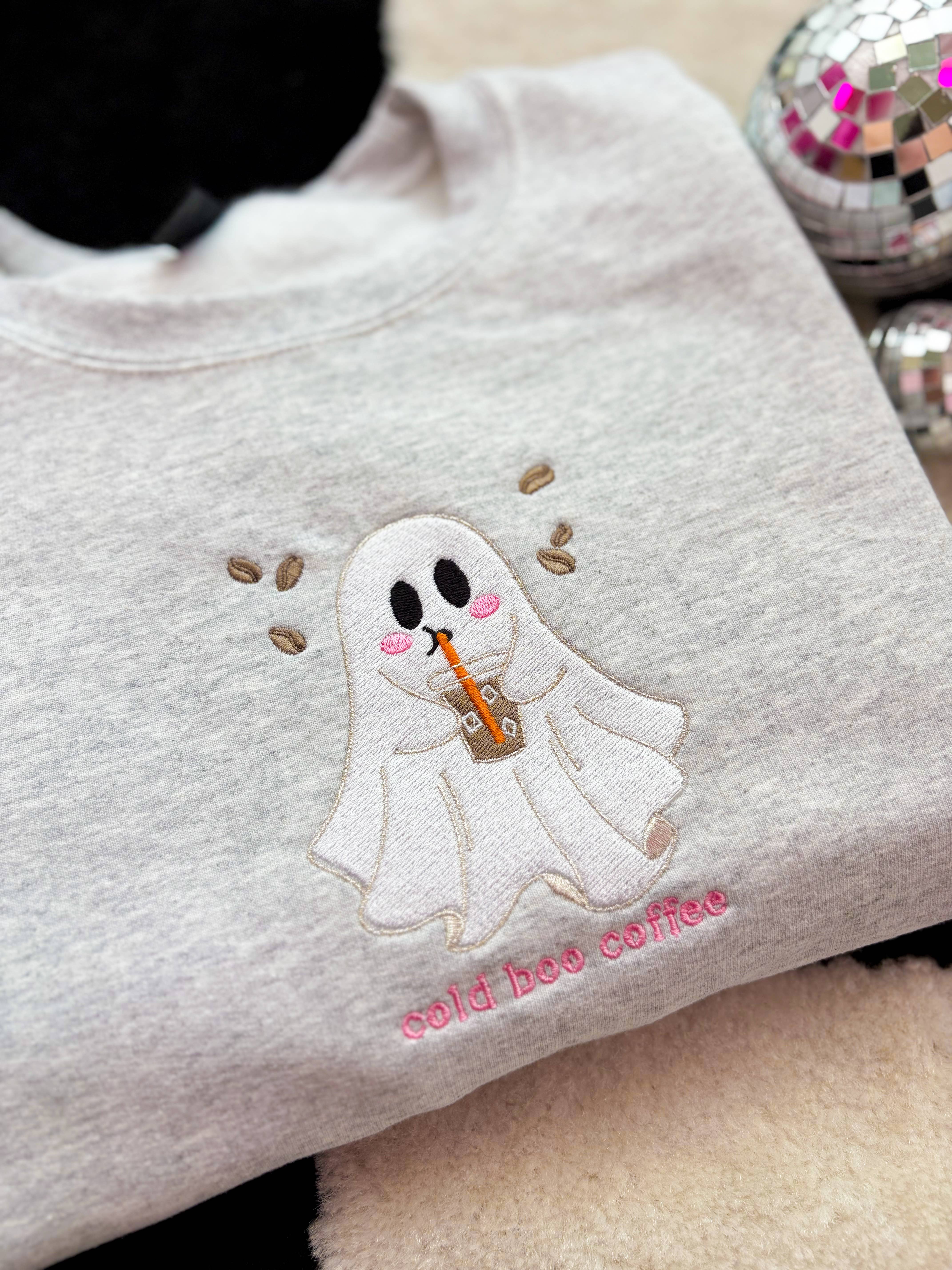 Graphic Tees & Co. - Wholesale Sweatshirt - Women's - Cold Boo Embroidered Crewneck | Fall Sweatshirt | Halloween
