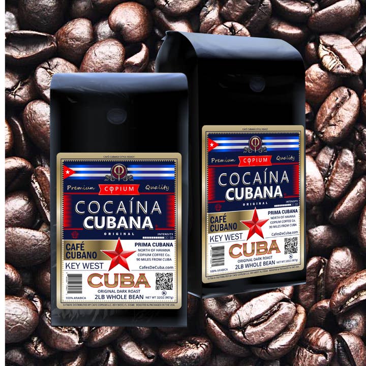 CafésDeCuba.com® - Venta al por mayor Café en grano - CAFÉ CUBANO, ORIGINAL, 100% GRANOS DE ARÁBICA, BOLSA DE 2 LIBRAS.