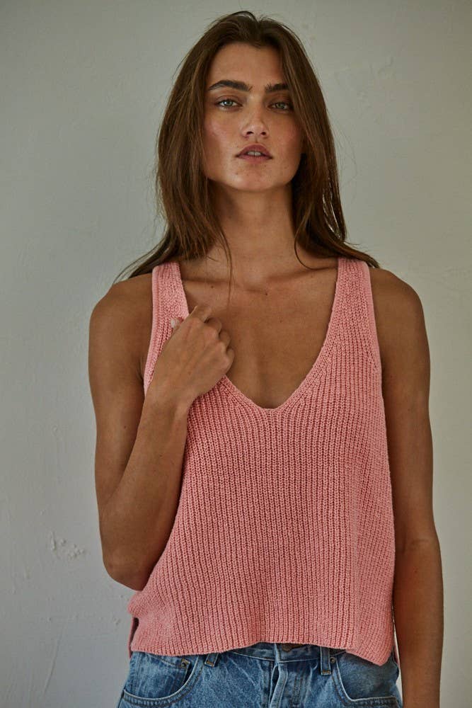 By Together - Wholesale Tank Top - Women's - W1925 | Knit Sweater Cotton V-Neck Sleeveless Tank Top10