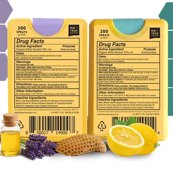 Bee Clean - Wholesale Hand Sanitizer - Bee Clean Organic Beeswax Hand Sanitizer-13 Combo 4 packs12