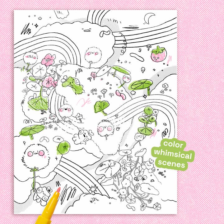 pogpals - Wholesale Coloring & Activity Book - Adult - Oh To Be a Tiny Frog VOL 1. ✿ Coloring Book4