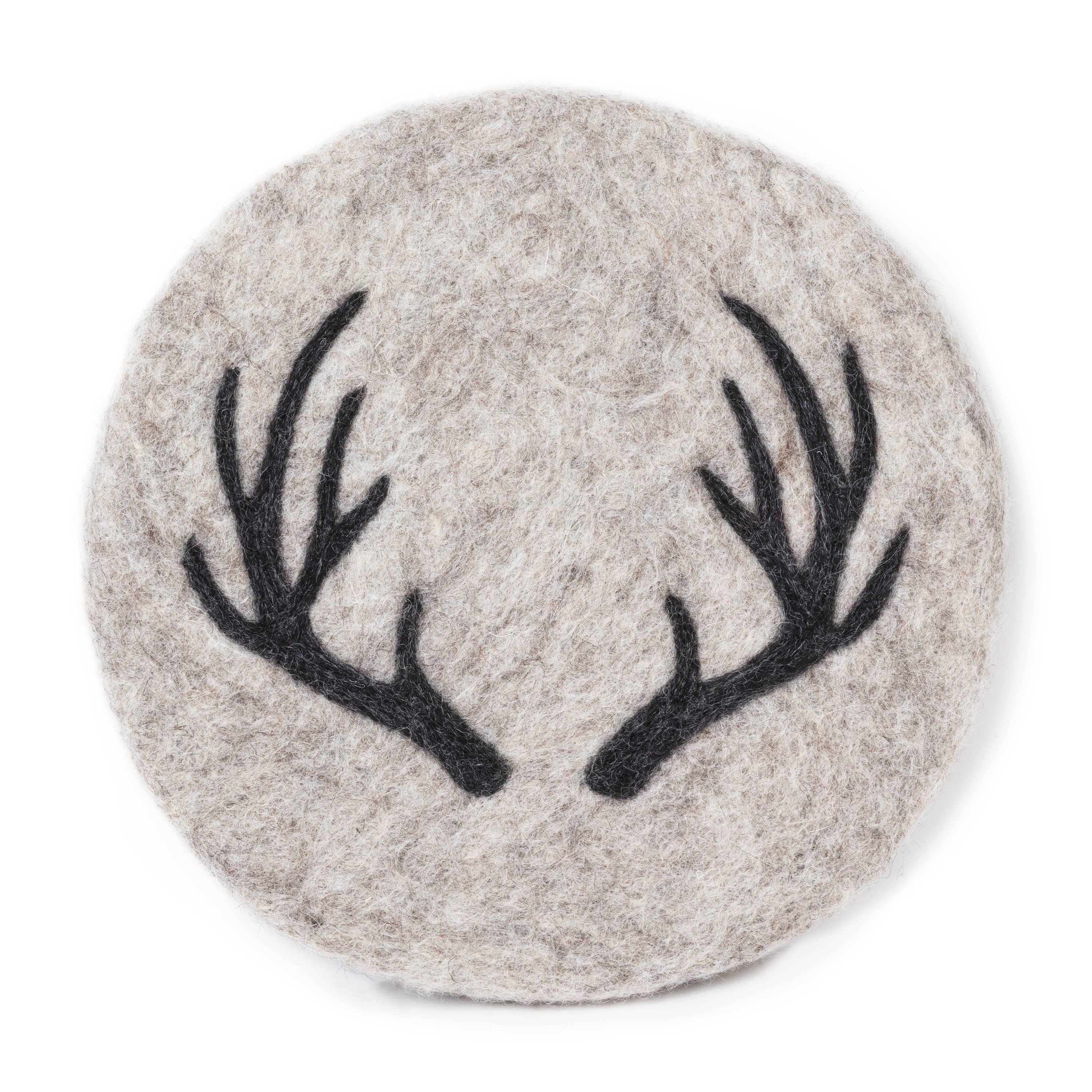 Abbott - Wholesale Trivet - Stag Horn Trivet-Oatmeal-8"D2