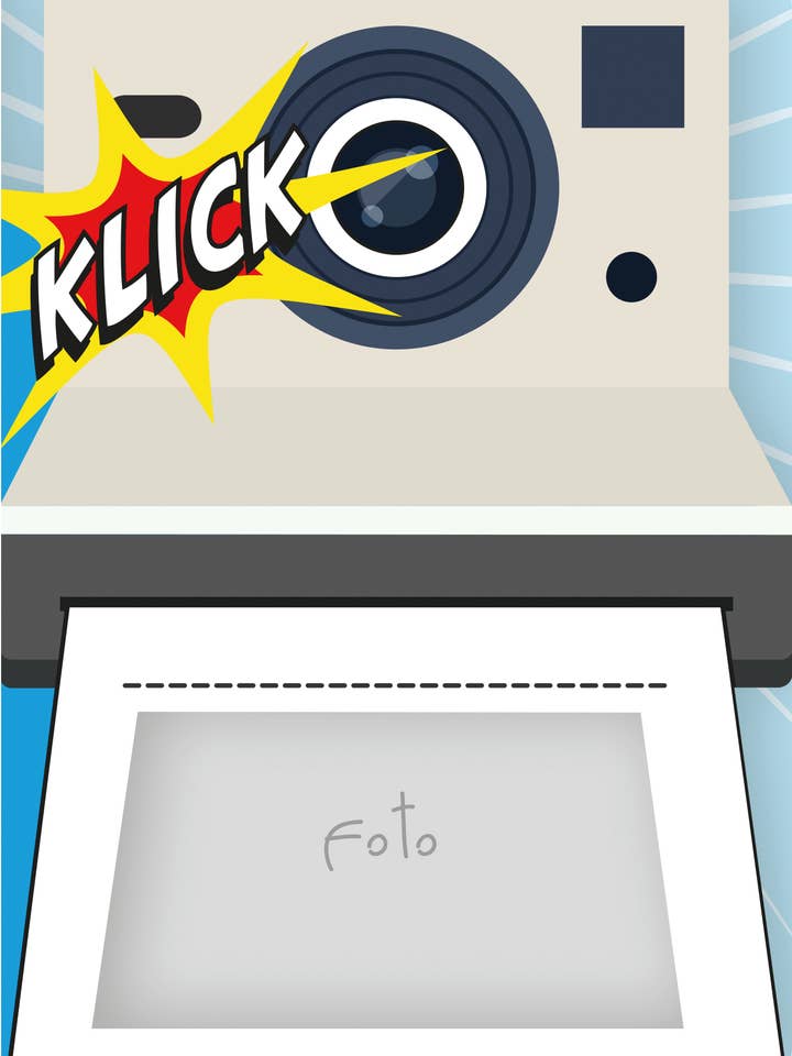 Fun-Cut Doppelkarte "Polaroid" für den Großhandel von Gespänsterwald