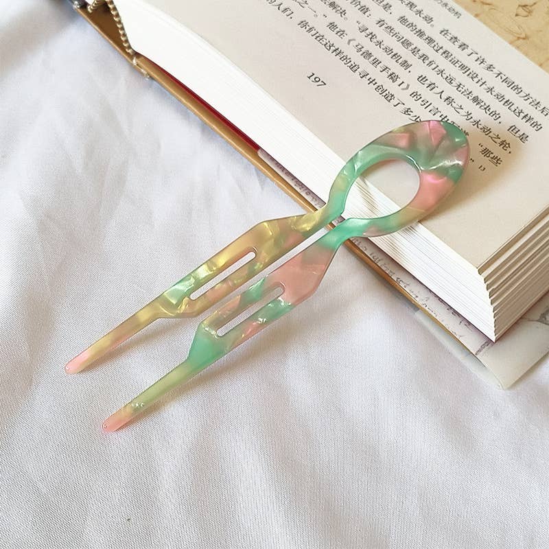 Tourtiwi - Vente Épingles à cheveux - Épingle à cheveux en acétate en forme de U, épingle à cheveux à texture colorée14