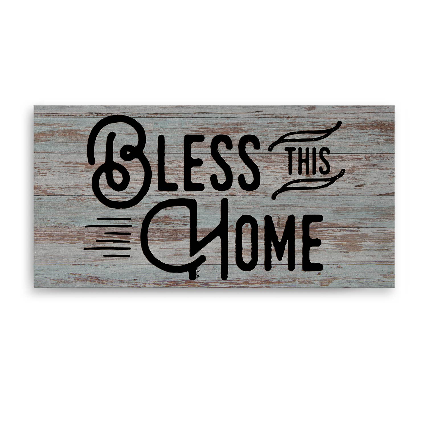 Ready2hangart, Inc. - Wholesale Sign - Bless This Home' Farmhouse Canvas Textual Wall Art2