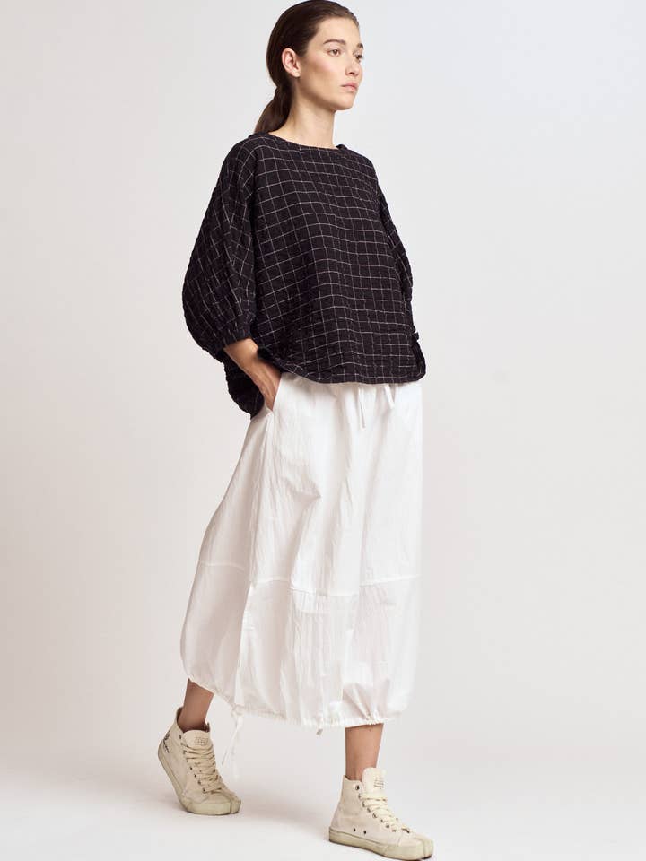 42248 - CHECK PRINT GAUZE BLOUSE for wholesale by Grade & Gather