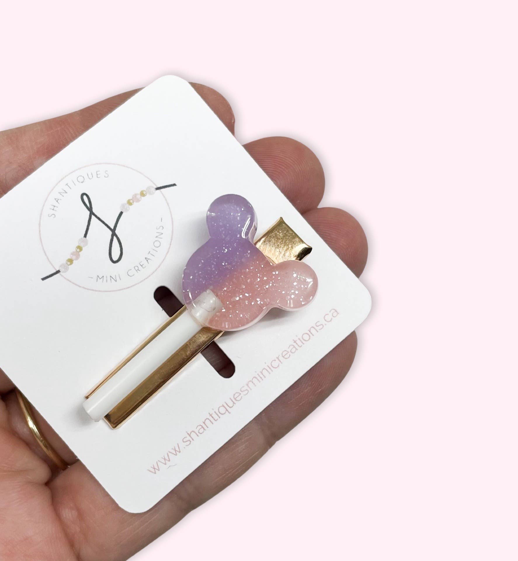 Shantiques Mini Creations - Wholesale Hair Clip - Kids - Lollipop - Alligator Bar Clips1