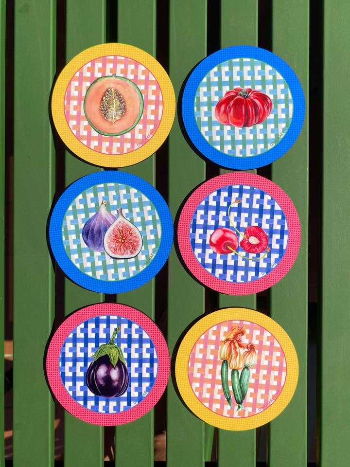 Dessous de verre ÉTÉ - Lot de 6 pour la vente par Dimorae home