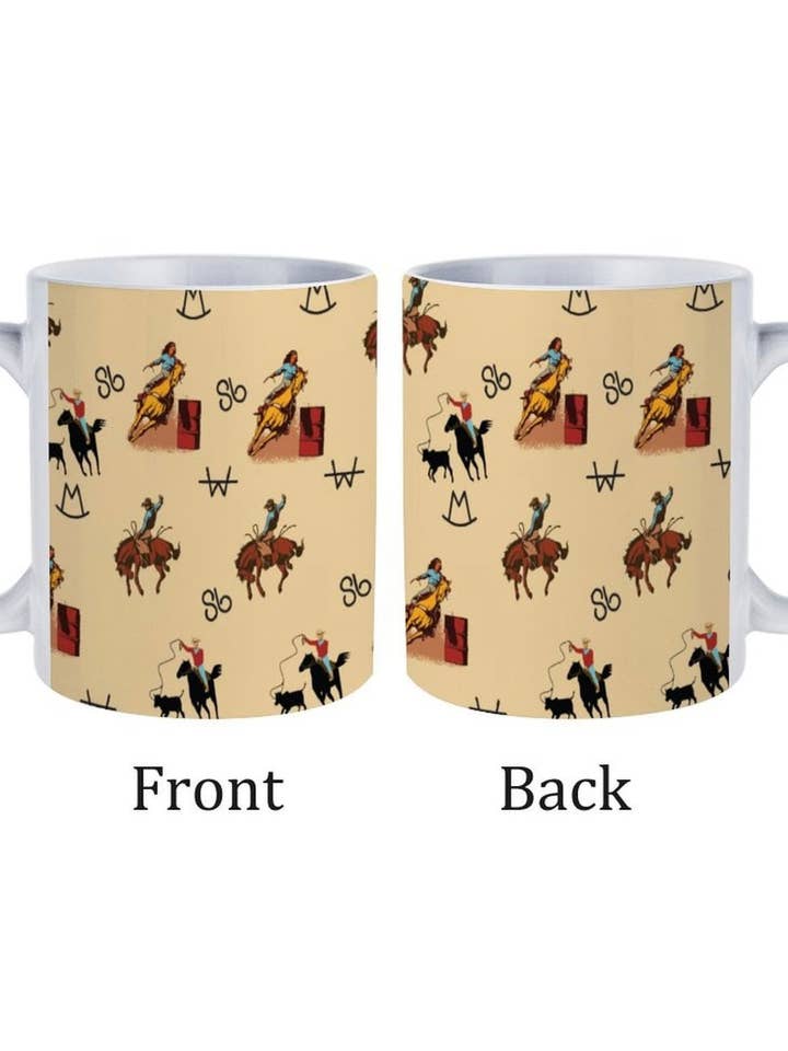 Vintage Cowboy-Tasse für den Großhandel von The Front Porch Label