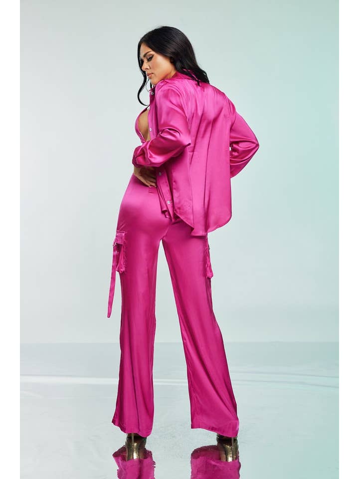 WFFS – wholesale Top & pants set (NOT Loungewear) – Women's – Satin Cargo Set 3 pieces5