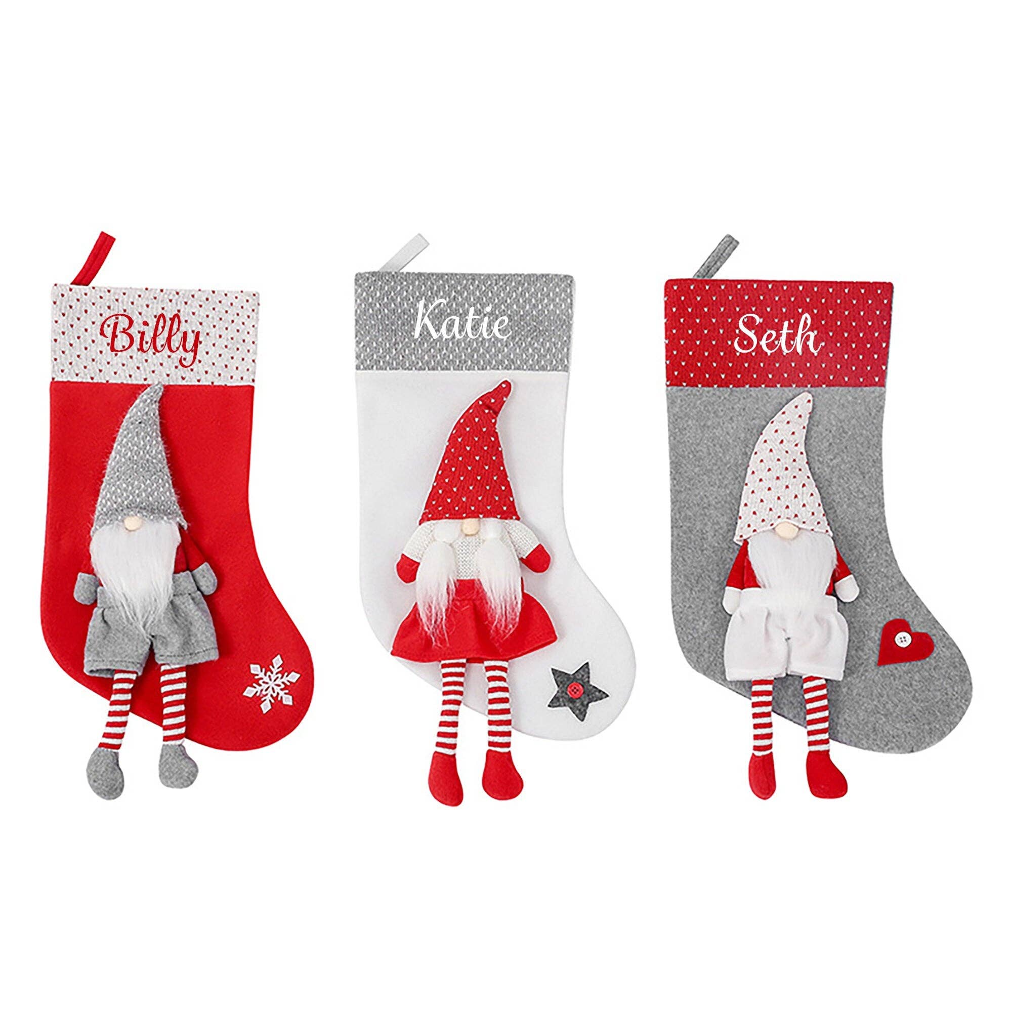 PersyBoo - Wholesale Holiday Stocking -  Christmas Stocking Gnome Design5