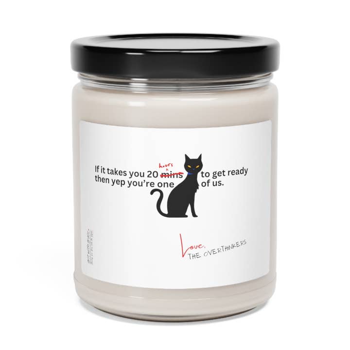 Overthinkers Club '20-timers beredskab' Kun for medlemmer Soyavokslys for engroshandel hos Grit with Grace, LLC