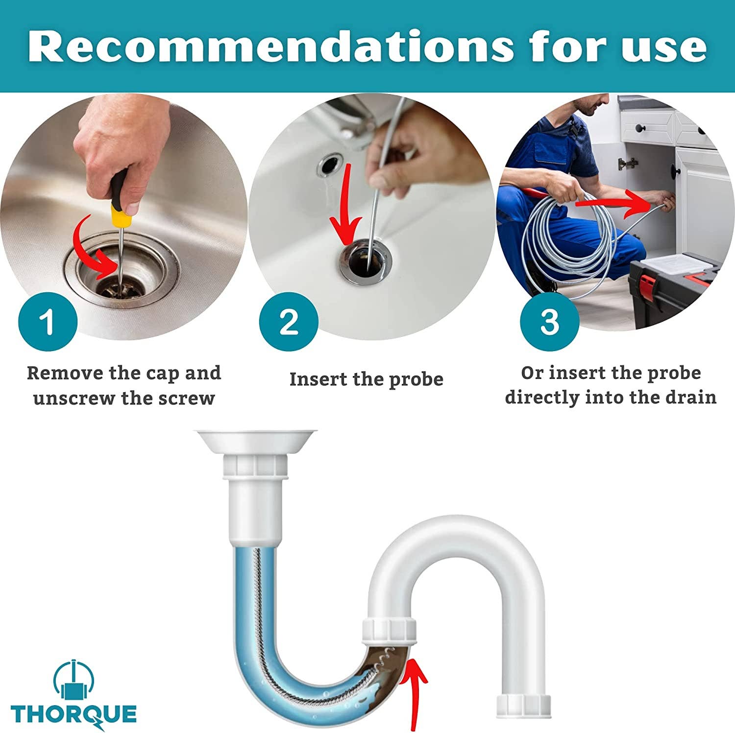 THORQUE - Wholesale DIY Craft Kit - Drain Auger 1.5M Diy Tools2