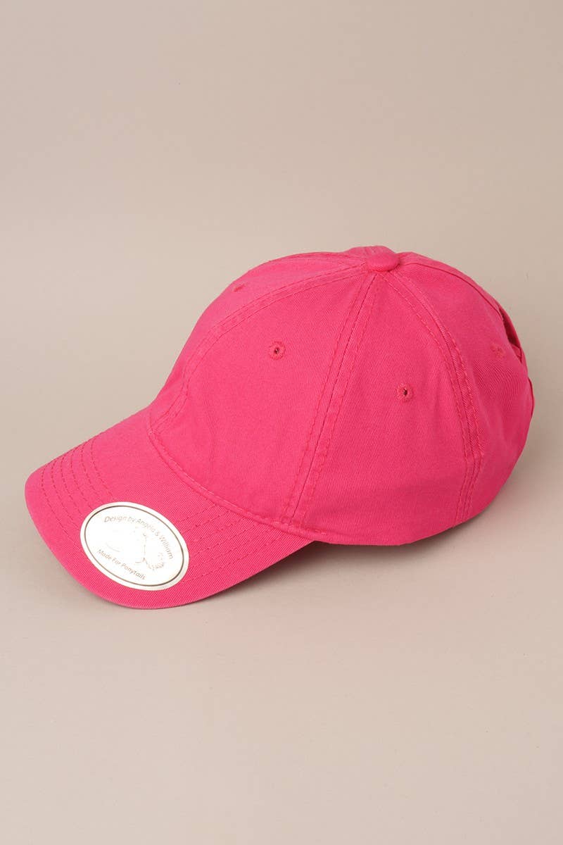 Fashion City - Wholesale Baseball Cap - Women's - Cotton Messy High Bun Pony Baseball Cap15