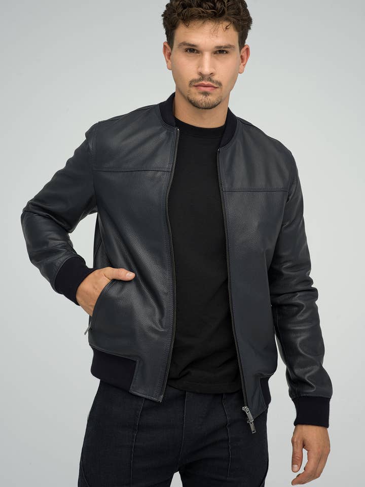 Natural leather jacket for men 3027 for wholesale by A&A Vesa