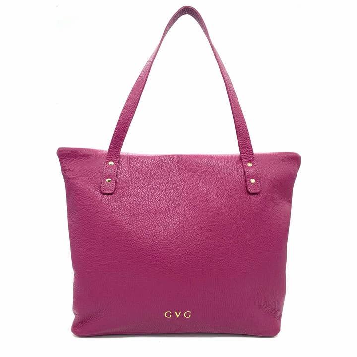 Læder Tote - Berry for engroshandel hos GVG Accessories