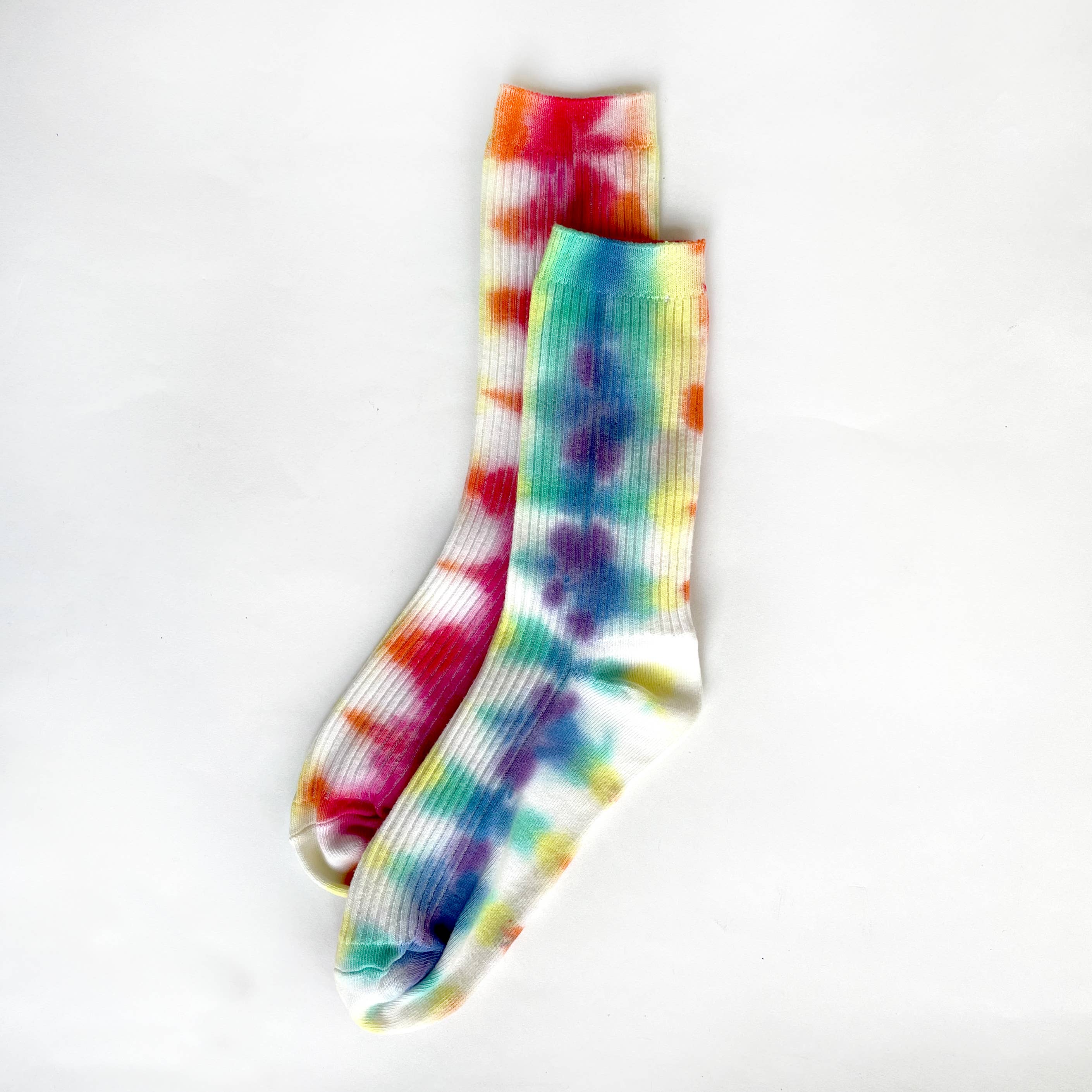 Merle Works - Wholesale Socks - Unisex - Rainbow Brite Tie-dyed Dressy Socks2
