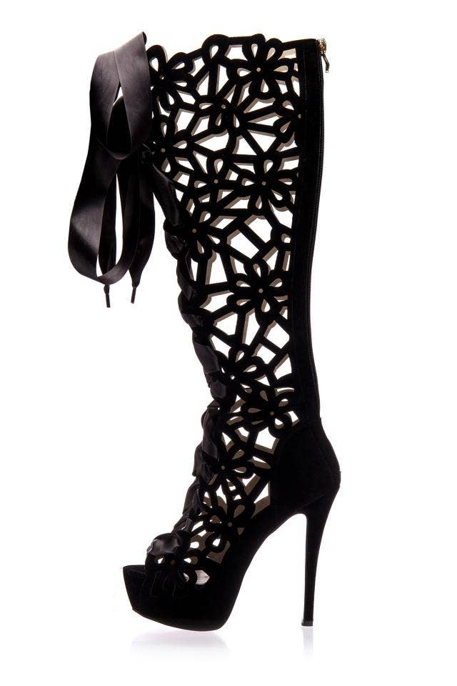 black Special Item Boots With Lacing for wholesale on Faire0