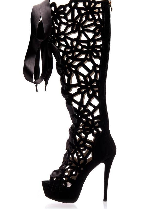 black Special Item Boots With Lacing for wholesale on Faire