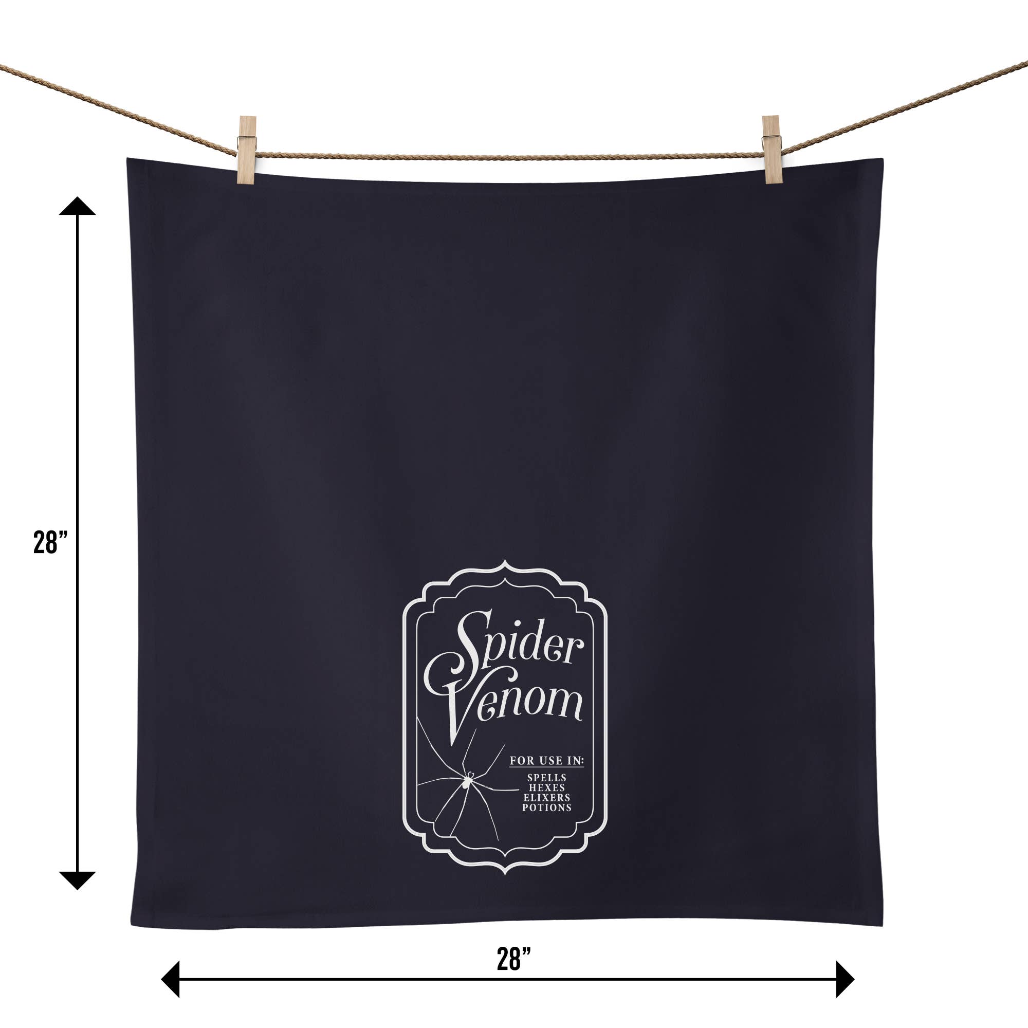 RubiaRojo - Wholesale Tea Towel - Spider Venom Vintage Halloween Spooky Kitchen Tea Towel4