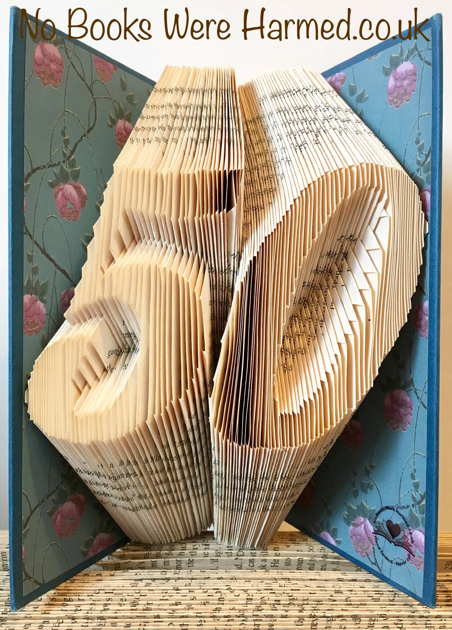 No Books Were Harmed.co.uk - Wholesale Sculpture - Milestone Numbers Hand Folded Book Art Sculpture Gift5
