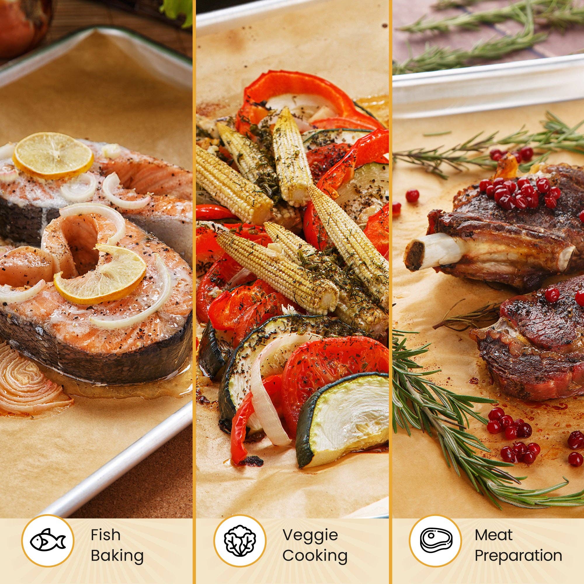 Baker's Signature - Wholesale Baking Sheet/Mat - Quarter Sheet Pans 8x12 Inch Pack of 120 Parchment Paper Baking Sheets by Baker’s Signature | Precut Silicone Coated & Unbleached – Will Not Curl or Burn – Non-Toxic & Comes in Convenient Packaging6