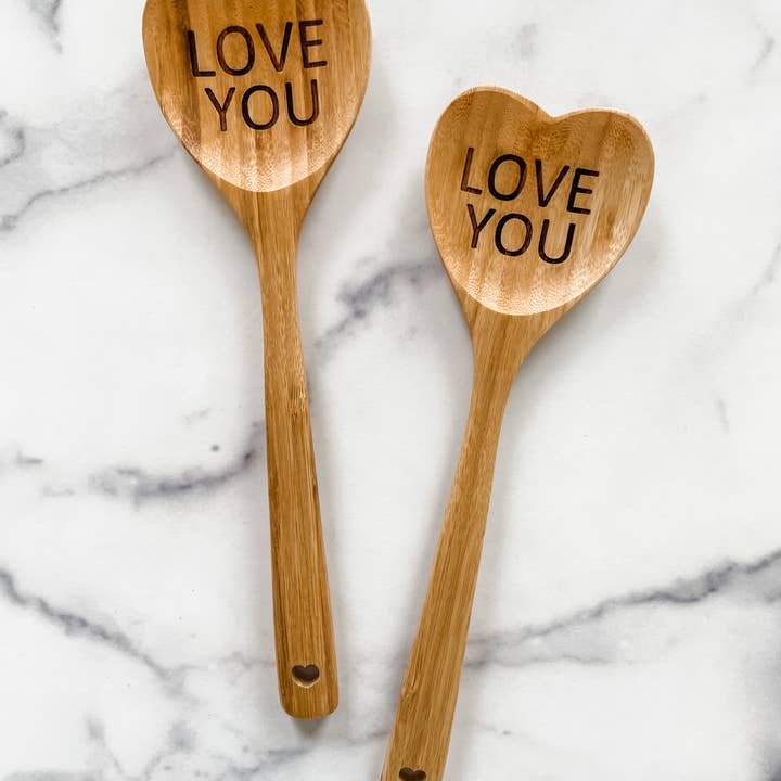 Wood & Ash - Wholesale Kitchen Spoon - Conversational Heart Wooden Spoons - Valentines Edition 2