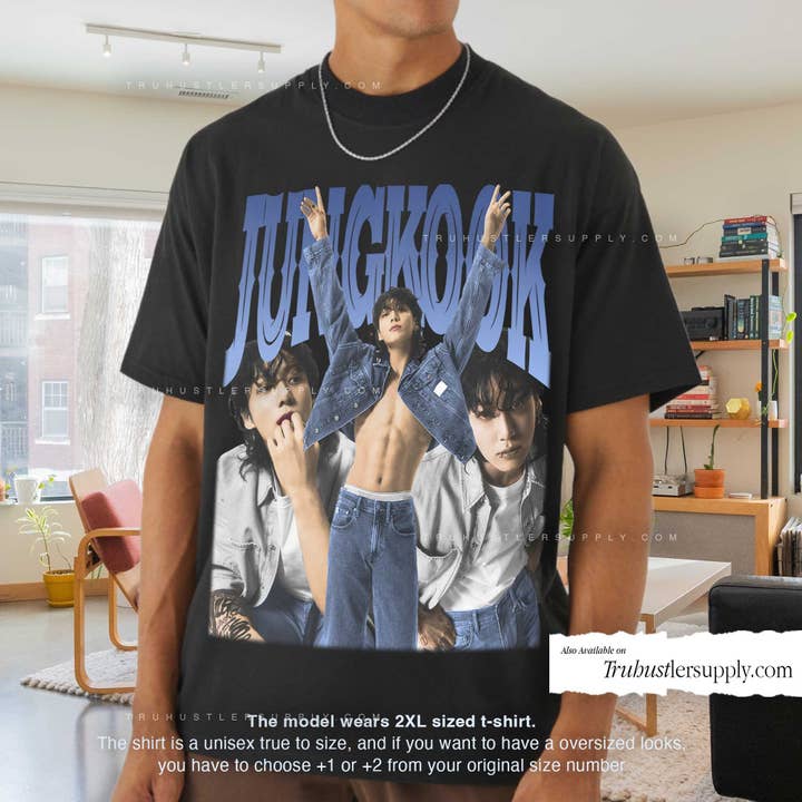 TheKingShirt - Wholesale T-Shirt (Graphic) - Women's - Jungkook BTS Kpop Shirt Vintage JK Retro Graphic 90s Tee4