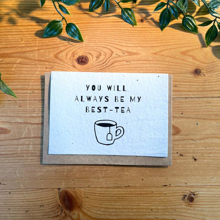 Scribe & Grow – Cartão de saudação diária por atacado – Melhor Chá - Cartão de Sementes Plantável0