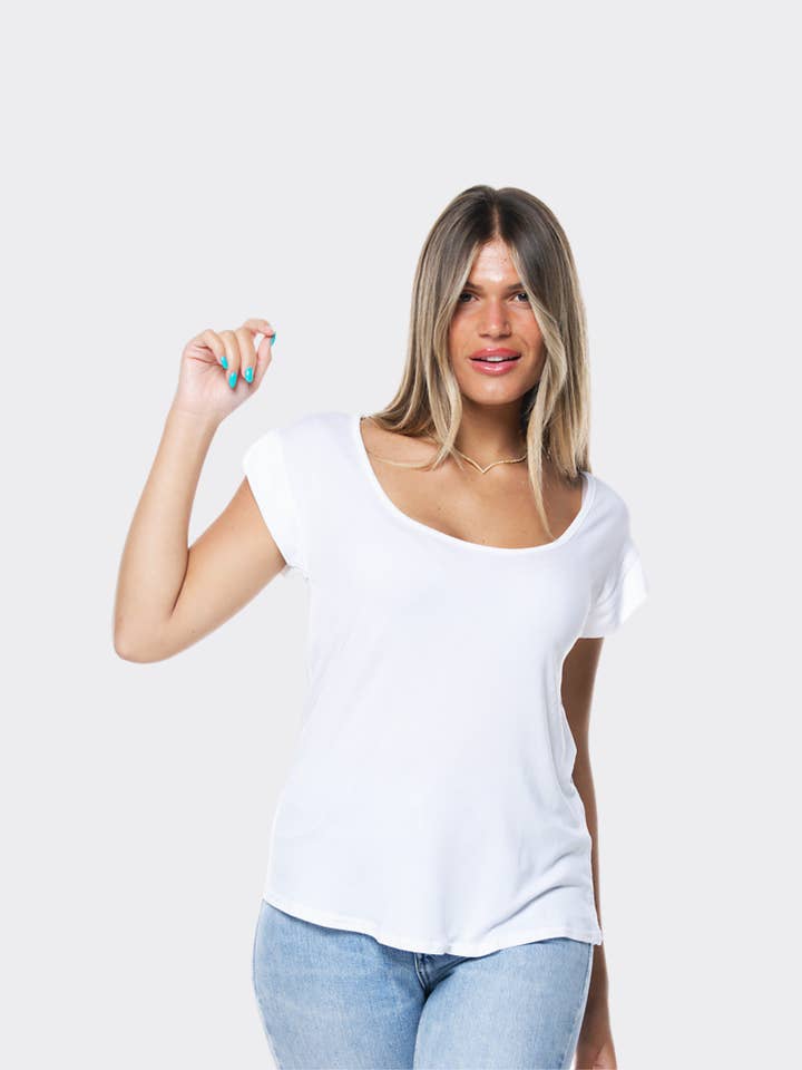 Haut Forest in lyocell a maniche corte per la vendita all'ingrosso da parte di BE FUN PARIS