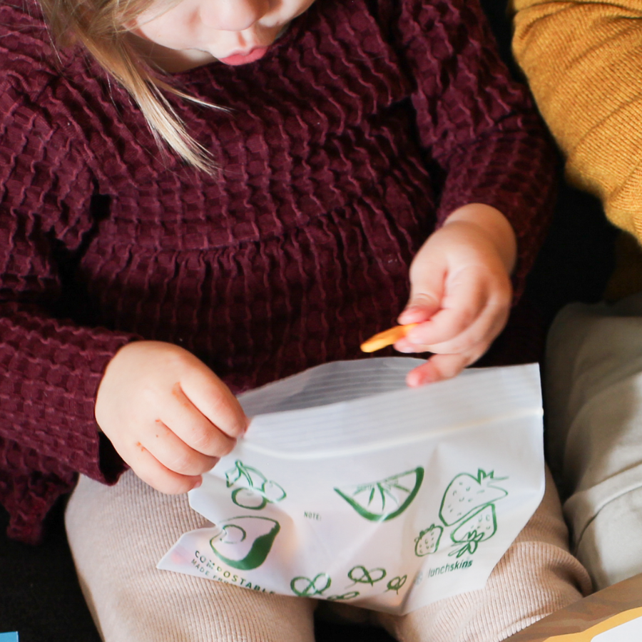 Lunchskins - Wholesale Food Storage Wrap/Bag - Compostable Freezer-Safe Snack Ziptop Bags 50ct1