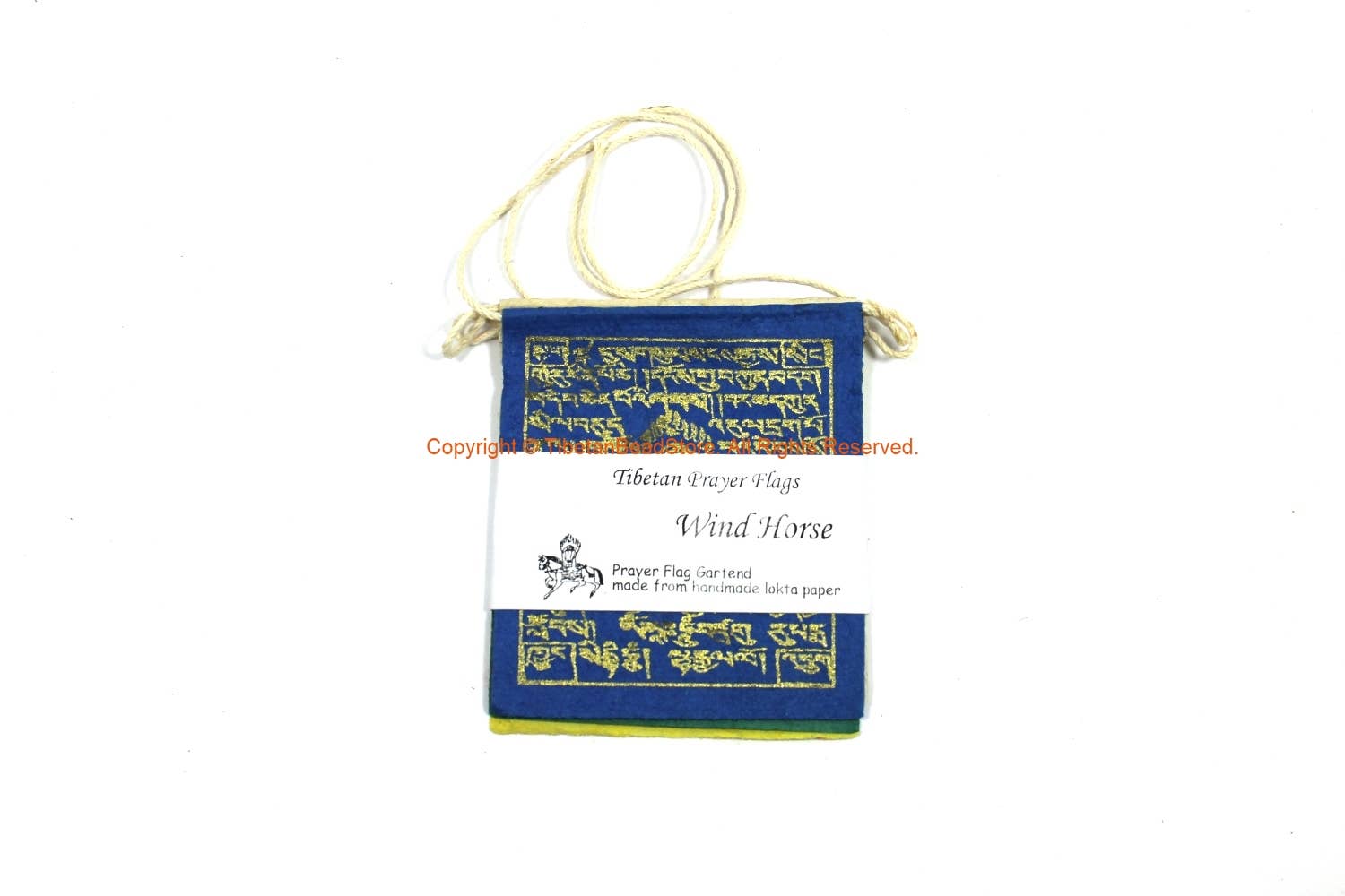 Tibetan Bead Store - Wholesale Prayer Flag - Windhorse Lokta Paper Indoor Prayer Flags Small - HC1051