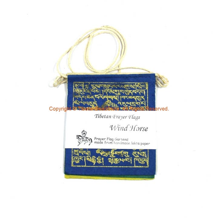 Tibetan Bead Store - Wholesale Prayer Flag - Windhorse Lokta Paper Indoor Prayer Flags Small - HC1051