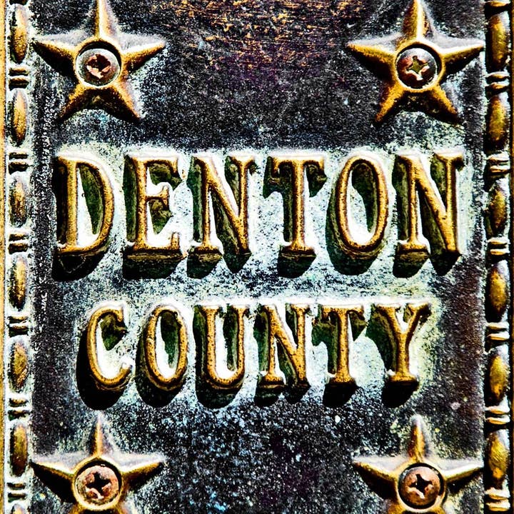 Denton County Sign Coaster for wholesale by South Austin Gallery