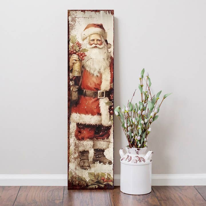 TX USA Corporation - Wholesale Christmas Decoration - Vintage Santa Christmas Porch Leaner | Farmhouse Welcome Sign3