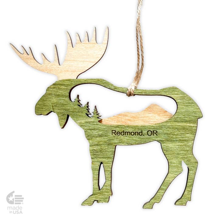 Bloom & Wander - Wholesale Ornament - Moose Ornament - Layered / Christmas - Customizable2