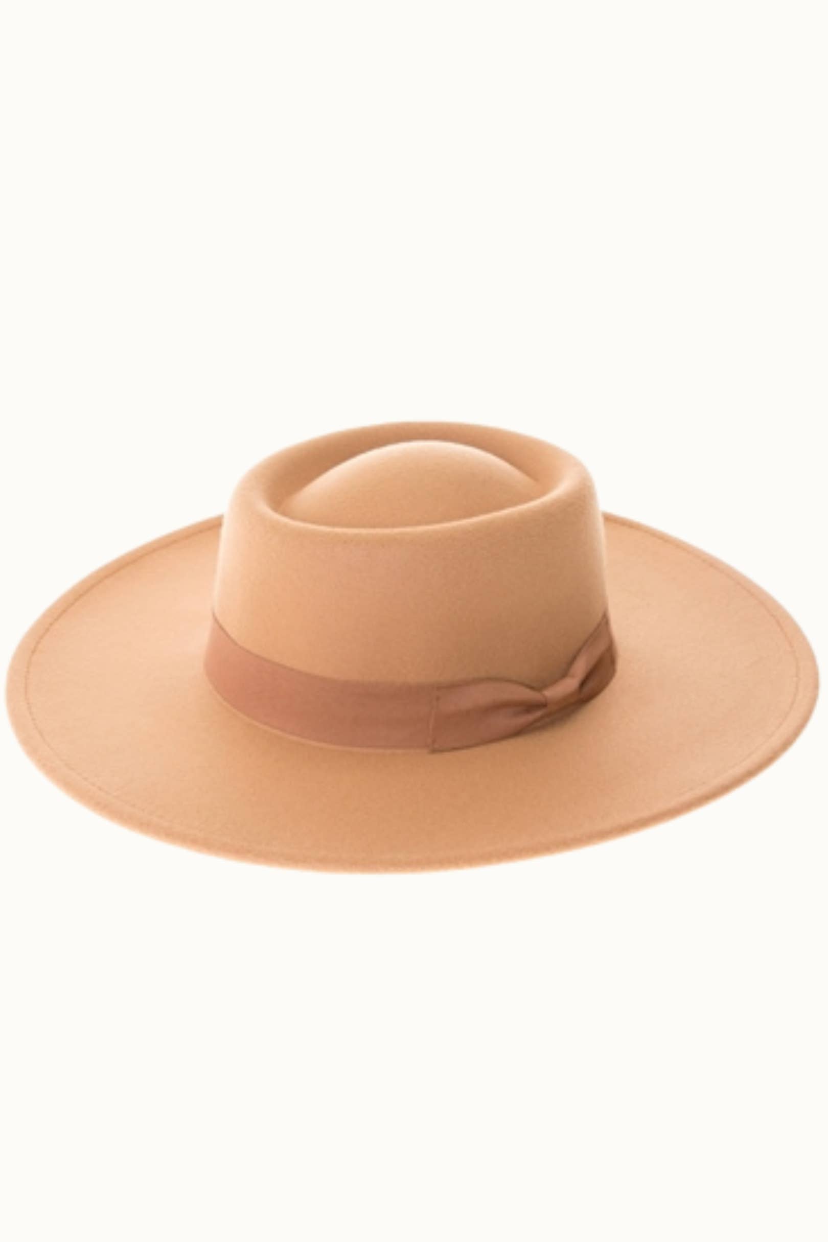 Olive & Pique - Wholesale Boater Hat - Women's - Wide Brim Gambl Boater Hat, Vegan Felt, Adjustable1