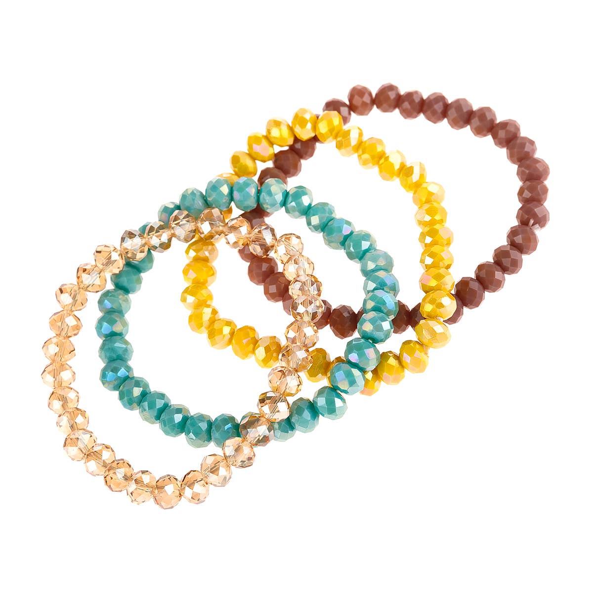 MYS Wholesale Inc - Wholesale Beaded Bracelet - 4 Line Glass Beads Stretch Bracelet17