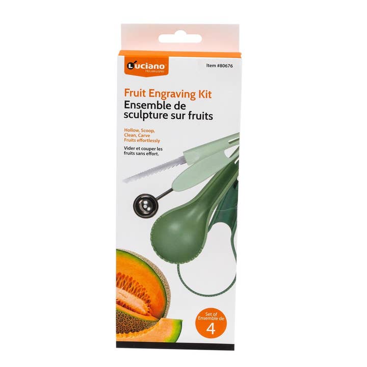 Kit de Gravure de Fruits Luciano 4 Pièces pour la vente par Luciano Gourmet