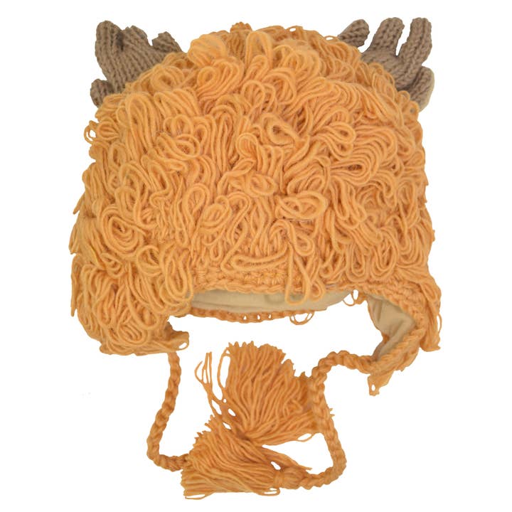 Gheri – wholesale Trapper/Bomber Hat - Unisex – Woolen Handknitted Fleece Lined Trapper Animal Hat Goat Fox7