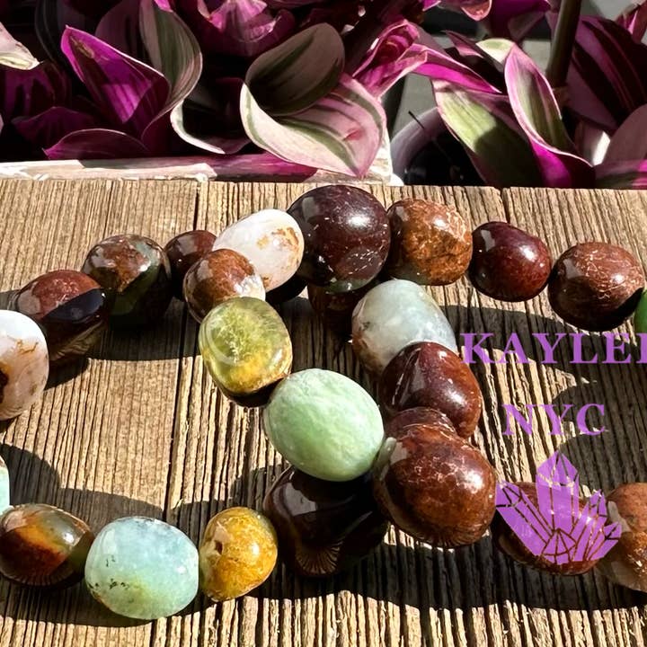 KayleeNYC - Wholesale Beaded Bracelet - Natural Chrysoprase tumble Stretch Bracelet8