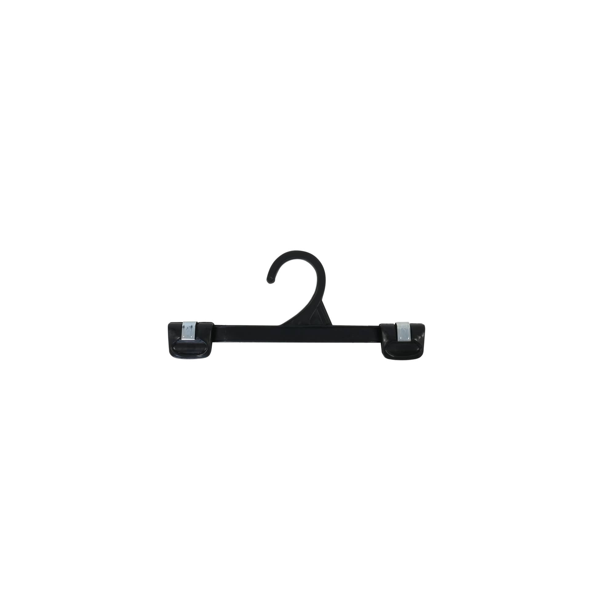 Suburban Sales - Wholesale Clothes Hangers - Push Clip Bottom Hanger - Plastic and Metal Hook (100 count)0