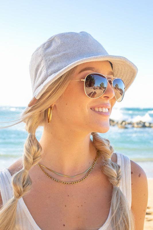 Naomi's Happy Place Shop - Wholesale Bucket Hat - Women's - CC Terry Cloth Bucket Hat15