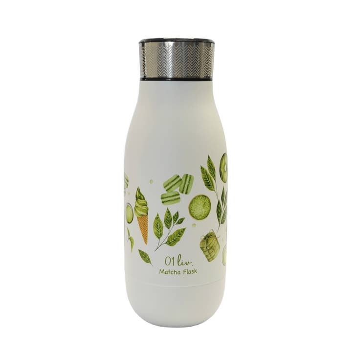 350ml/11oz Stainless Steel Matcha Flask White for wholesale by 01living Ltd