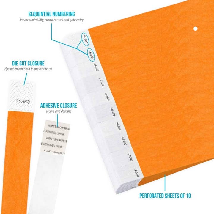 Toyarina - Wholesale Wristband - Orange Wristbands For Events